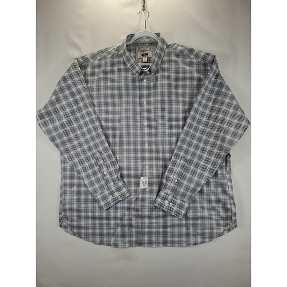 Joseph Abboud Button Down Shirt Men's‎ Sz XXL  New With Tags Blue/green Plaid - Picture 1 of 9